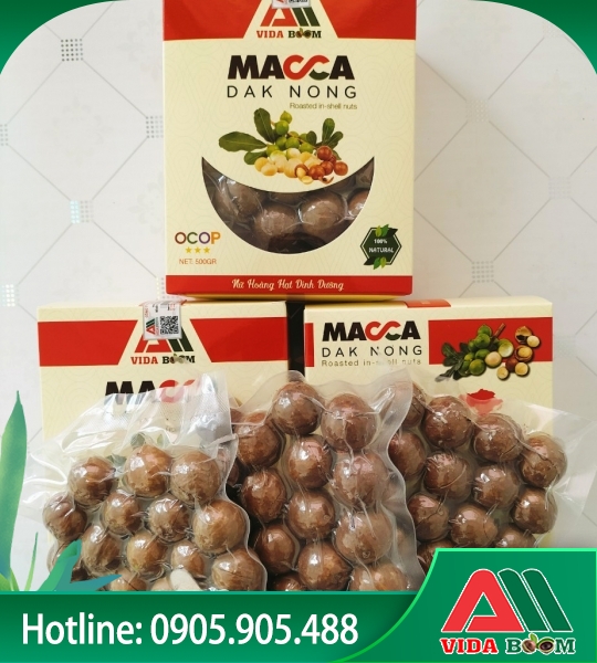 Hạt Macca hộp giấy 500gr Hạt Macca hộp giấy 500gr